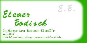 elemer bodisch business card